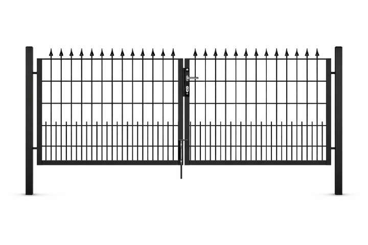 Gartentor U20 mit Spitze Lilie 2-flügelig